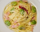 春味♪空豆とベーコンの塩スパゲッティ作り方7写真
