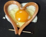 ハートの目玉焼き♡作り方2写真