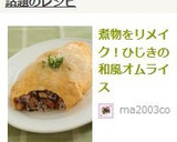 煮物をリメイク！ひじきの和風オムライス作り方6写真