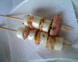 缶つまマテ茶鶏の焼き鳥作り方2写真