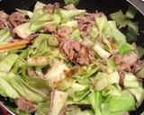 バジル風味キャベツ豚コマドレッシング炒め作り方5写真