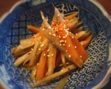 簡単、レンコンとインゲンのきんぴら作り方4写真