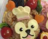 ダッフィーとシェリーメイのラブラブ弁当♥作り方1写真