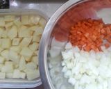 生アスパラカレーでタコライス風♪作り方1写真