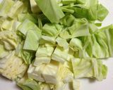 キャベツと玉子のソース炒め作り方1写真