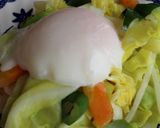 春キャベツと温泉卵のケチャウスターソース作り方2写真