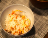 干しえびとお揚げの炊き込みご飯作り方4写真
