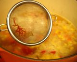 肉つくねとパプリカの春のサフランスープ作り方4写真