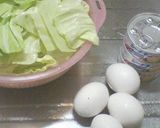 ツナとキャベツのソース炒め☆彡作り方1写真