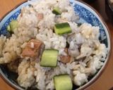 福島産きゅうりとベーコン缶の炊き込みご飯作り方4写真
