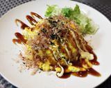 お好み焼き風オムライス作り方7写真