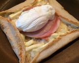 ポーチドエッグのふわとろそば粉ガレット作り方9写真