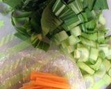 青梗菜と人参のきんぴら作り方1写真