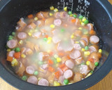 炊飯器で簡単♪ソーセージピラフ作り方3写真