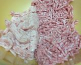 大葉と三種肉のチーズ包みフライ作り方1写真
