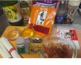 菜の花と干しえびの和風エスニック素麺作り方1写真