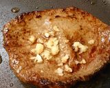 山葵と牛肉のステーキ作り方4写真