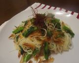 菜の花と干しえびの和風エスニック素麺作り方12写真