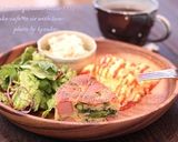 カフェ風☆春野菜の厚焼きパンケーキ作り方11写真