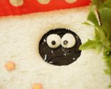 キャラ弁♪型抜きだけでまっくろくろすけ作り方14写真