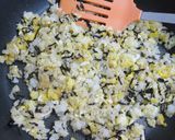 大人味♪塩昆布と三つ葉の炒飯*山葵風味作り方4写真