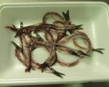 ﾚﾝｼﾞで簡単☆魚の骨ｽﾅｯｸ作り方1写真
