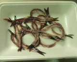 ﾚﾝｼﾞで簡単☆魚の骨ｽﾅｯｸ作り方1写真