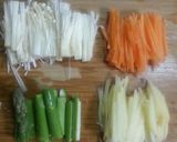 豚で野菜巻きフライ(おろしダレ)作り方1写真