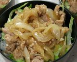 簡単！レタスも一緒に豚丼作り方4写真