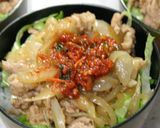 簡単！レタスも一緒に豚丼作り方5写真