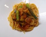 美味しい　ナスとアスパラのアラビアータ作り方6写真