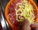かんたんレンチン♡豚肉と野菜のチーズ蒸し作り方2写真