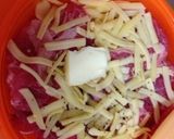 かんたんレンチン♡豚肉と野菜のチーズ蒸し作り方3写真