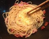 あまりの卵とあわせて、濃厚カルボナーラ作り方5写真