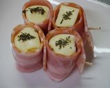 【ママレシピ】うずらベーコンonチーズ♪作り方2写真