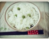 ぷっくり綺麗色＊グリンピース＊豆ごはん作り方5写真