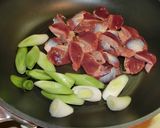 葉にんにくと鶏の砂肝炒め作り方5写真