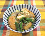 葉玉ねぎとがんもどきの味噌炒め作り方6写真