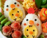 親子遠足キャラ弁♥ひよこの親子おにぎり作り方8写真