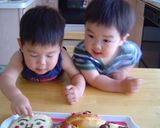 パンでお遊び　カスタードの「食パンマン」作り方5写真