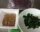 彩りおかず*ほうれん草と納豆のゆかり和え作り方1写真