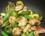 チキンのマスタード★芽キャベツ★アスパラ作り方7写真