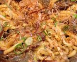 ポン酢で食べる「元祖すじこんの店」鉄板焼作り方9写真