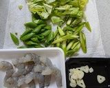 春野菜と海老のガーリック炒め作り方2写真