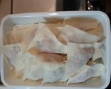 おつまみにも☆ささみと梅の焼きワンタン作り方8写真