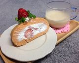 もっちり桜色♪イチゴのロールケーキ♪作り方12写真