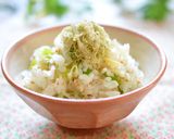 〆のご飯に✿蒟蒻入り☺葱＆生姜ご飯作り方5写真