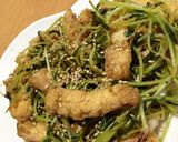 超簡単♡三分で出来る豆苗のバタポン炒め作り方4写真