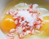 お弁当に簡単シンプルな☆かに風味玉子焼き作り方1写真