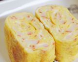 お弁当に簡単シンプルな☆かに風味玉子焼き作り方3写真